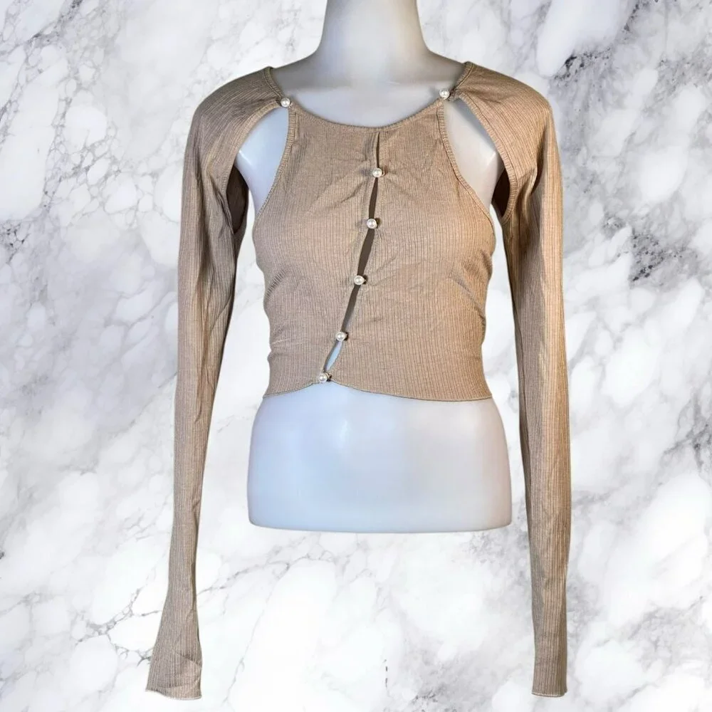 H:ours Simonetta Top and Mini Skirt - Camel